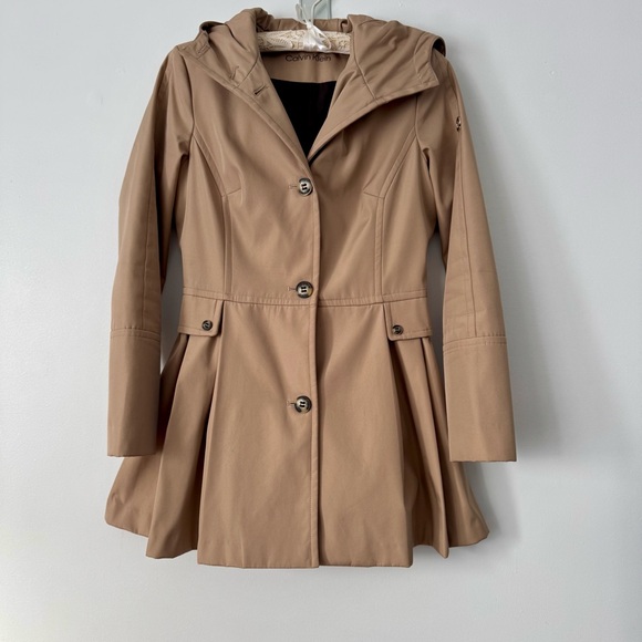 Calvin Klein Jackets & Blazers - Calvin Klein Hooded Skirted Raincoat